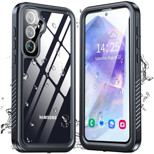 Alogy Etui do Samsung Galaxy A55 5G Pancerne wodoodporne IP68 360 Armor Case wbudowana szybka czarne