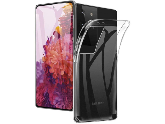 Etui na telefon silikonowe do Samsung Galaxy S21 Ultra silikonowe przezroczyste