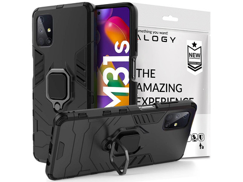 Alogy Etui na telefon Stand Ring Armor do Samsung Galaxy M31s czarne