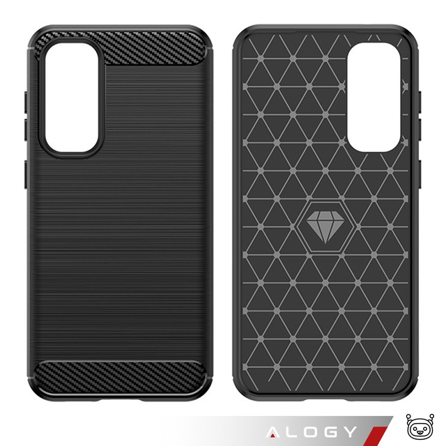 Etui ochronne do Samsung Galaxy S23 FE plecki na telefon Alogy Carbon Silicone obudowa czarne