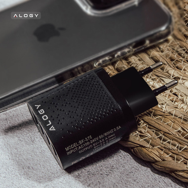 Alogy Ładowarka sieciowa szybka 4x USB Quick Charge 3.0 2.4A Czarna