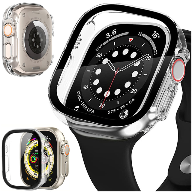 Alogy Classic Case Etui ochronne 2w1 nakładka z szkłem do Apple Watch Ultra 49mm Przezroczyste