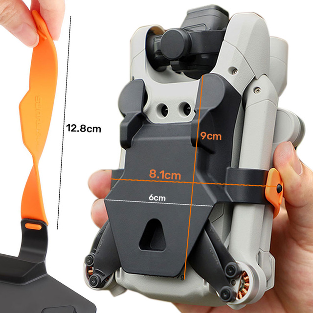 Alogy Blokada zabezpieczenie osłona śmigieł Wings opaski do drona do DJI Mini 3 Pro Czarno-pomarańczowy
