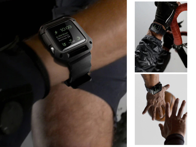 Alogy Etui do smartwatcha z paskiem Armor Case do Apple Watch 4/5/6/SE 44mm