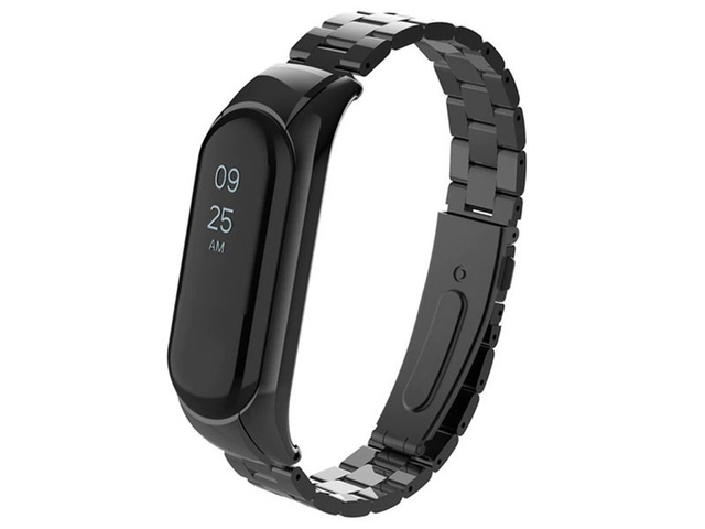 Alogy Bransoleta stainless steel bransoletka do Xiaomi Mi Band 5 Czarna