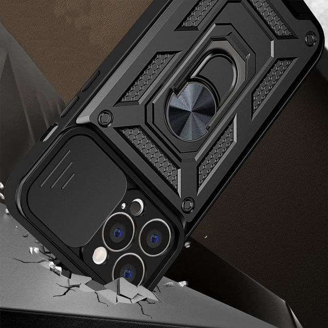 Alogy Etui na telefon Camshield Stand Ring z osłonką na aparat do Apple iPhone 13 Pro