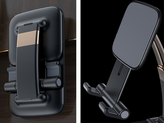  Alogy Regulowany stojak uchwyt podstawka na biurko do telefonu Czarny