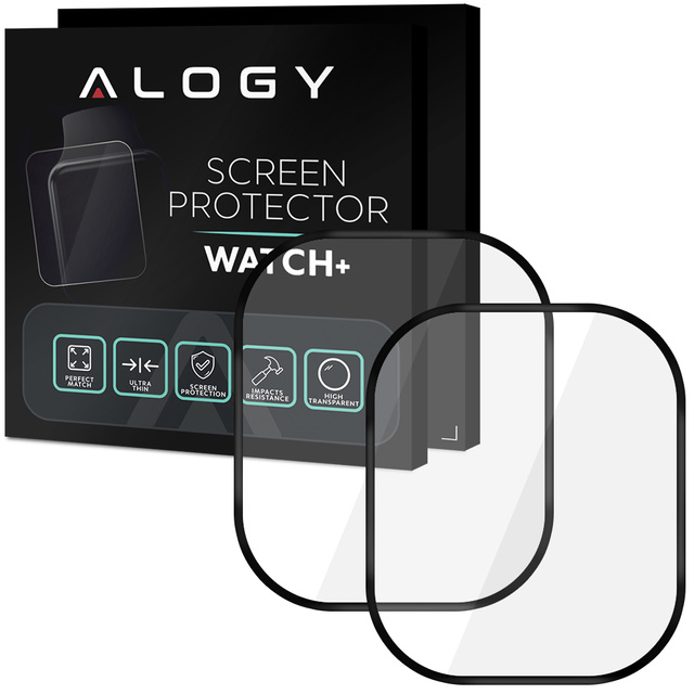 Alogy 2x Szkło na smartwatch elastyczne 3D do Apple Watch Ultra 49mm Black