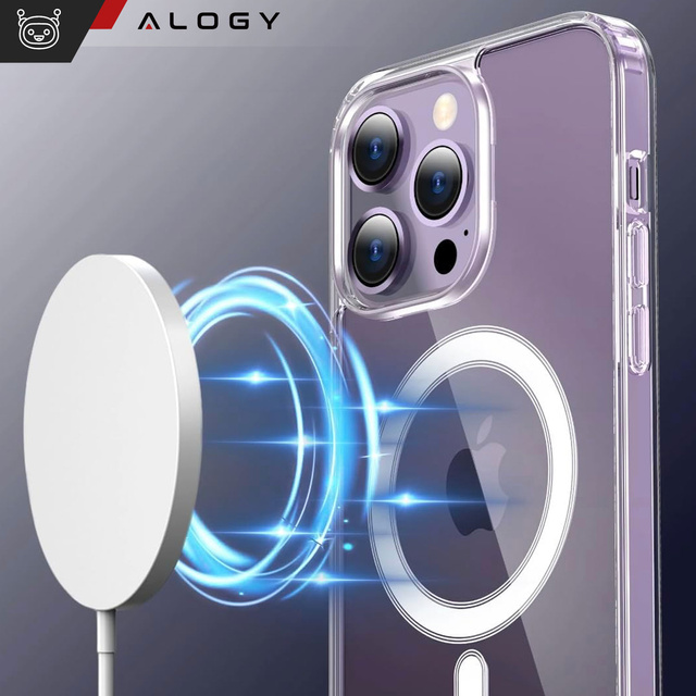 Alogy Etui na telefon do iPhone 15 Pro Hybrid Case do MagSafe magnetyczne Przezroczyste