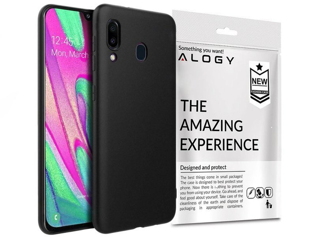 Etui na telefon silikonowe Alogy do Samsung Galaxy A40 czarne