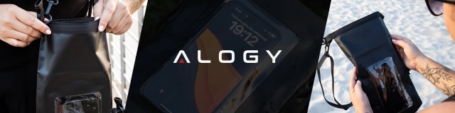 Alogy Sakwa Etui wodoodporne na telefon duża torba worek Case Waterproof Czarne