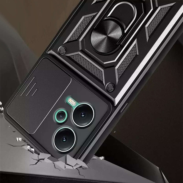 Alogy Etui ochronne Camshield Stand Ring z osłonką na aparat do Xiaomi Redmi Note 12/ Poco X5 5G