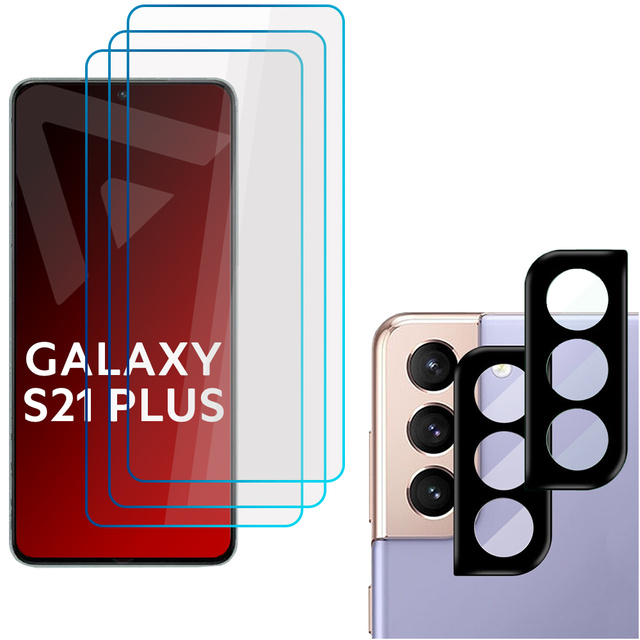 3x Szkło hartowane na ekran 9h + 2x Szkło na obiektyw  Alogy Glass Pack do Samsung Galaxy S21 Plus