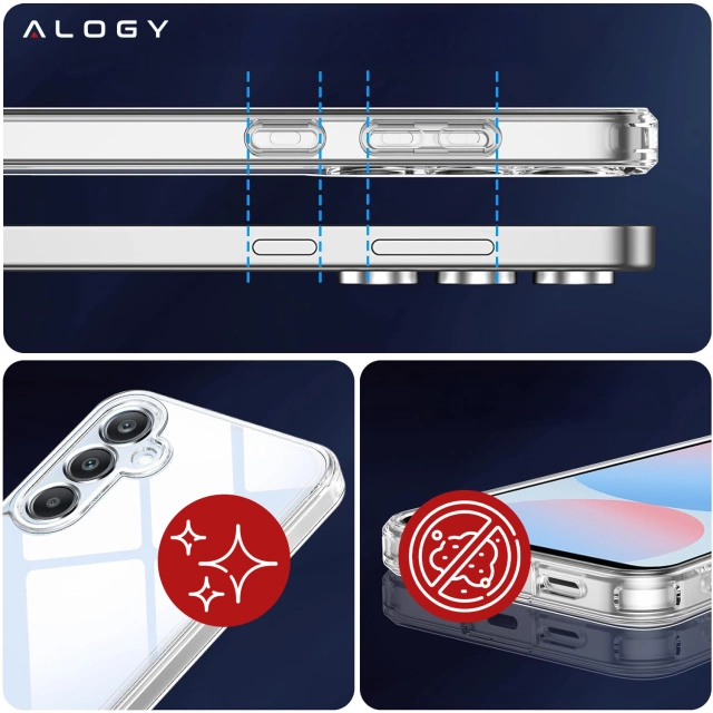 Etui do Samsung Galaxy S24 FE obudowa ochronna na telefon Alogy HybridShield™️ Case Przezroczyste