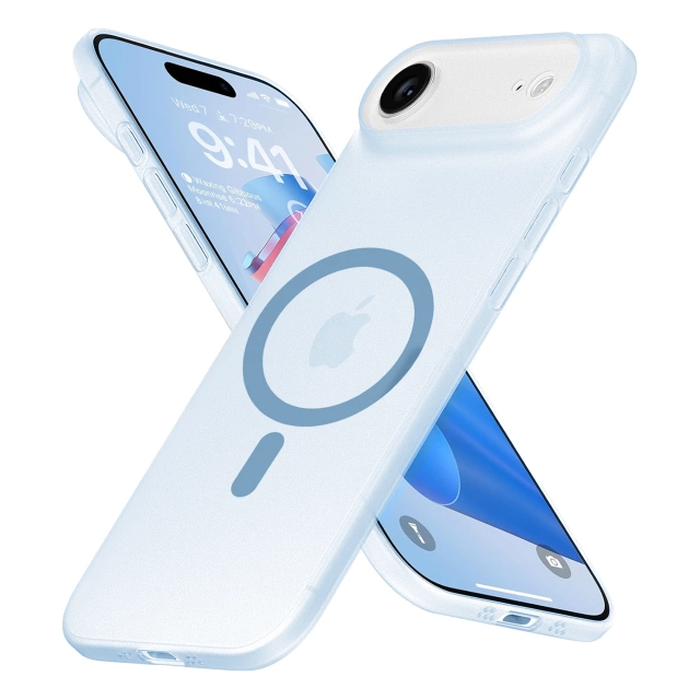 Etui do Apple iPhone 17 Air – matowa obudowa do MagSafe z ochroną obiektywu, smukłe i odporne na zarysowania, idealne dopasowanie – Alogy Skinny MatteCase™ Sky Blue