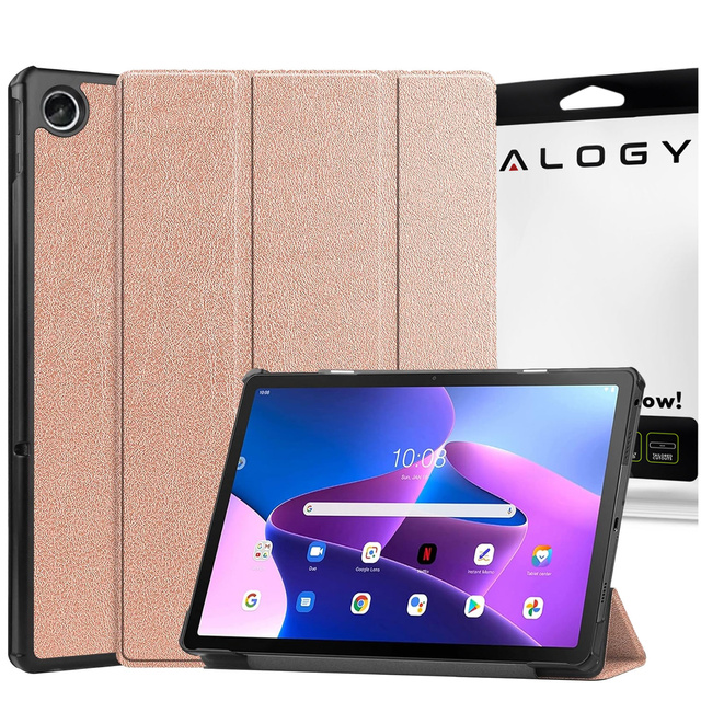 Alogy Etui na tablet do Lenovo Tab M10 Plus 3 Gen 10.6” 2022 TB128XU TB125FU Book Cover Case Różowe złoto
