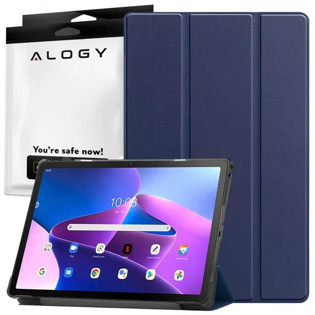 Alogy Etui na tablet do Lenovo Tab M10 Plus 3 Gen 10.6” 2022 TB128XU TB125FU Book Cover Case Granatowe