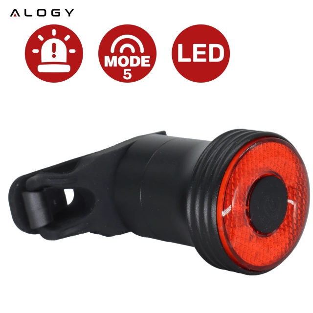 Lampka rowerowa SMART tylna Alogy RedLine R na tył roweru oświetlenie LED światełko światło tylnie czerwona reakcja na hamowanie inteligentna wodoodporna