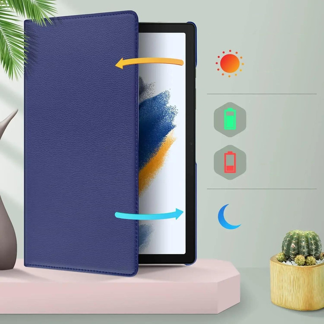 Alogy Etui do Samsung Galaxy Tab A9+ Plus 2023 11" (X210/X215/X216) obrotowe pokrowiec obudowa z klapką na tablet Case Granatowe