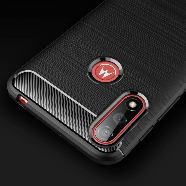 Alogy Etui na telefon Rugged Armor obudowa TPU Carbon do Motorola Moto E7i Power/ E7 Power Black