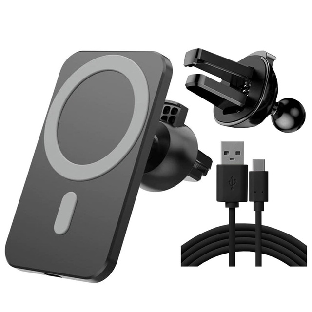 Alogy Uchwyt samochodowy z ładowarką indukcyjną Qi do MagSafe na kratkę 15W