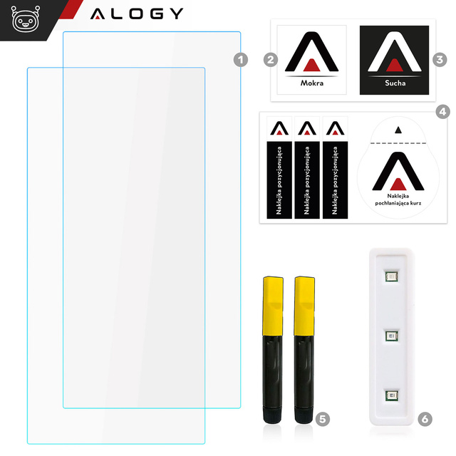 Alogy Glass z lampą UV Glue 2x Szkło hartowane do Samsung Galaxy S24 Ultra na ekran [2szt]