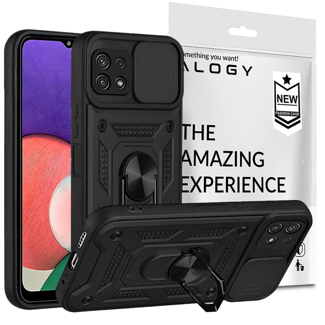 Alogy Camshield Stand Ring Etui obudowa z osłonką na aparat do Samsung Galaxy A22 5G