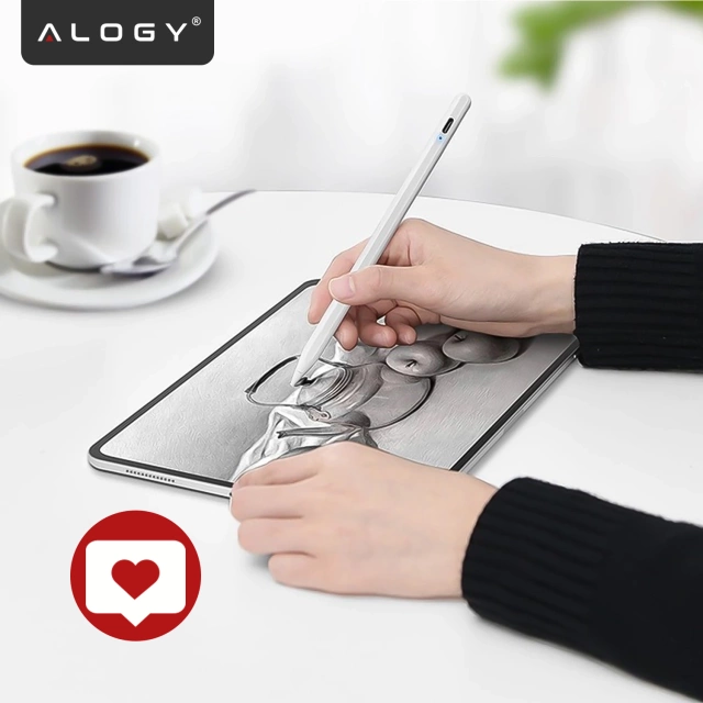 Rysik Alogy Stylus Pen Pencil dotykowy do ekranów telefonu tabletu do Apple iPad / iPhone Biały