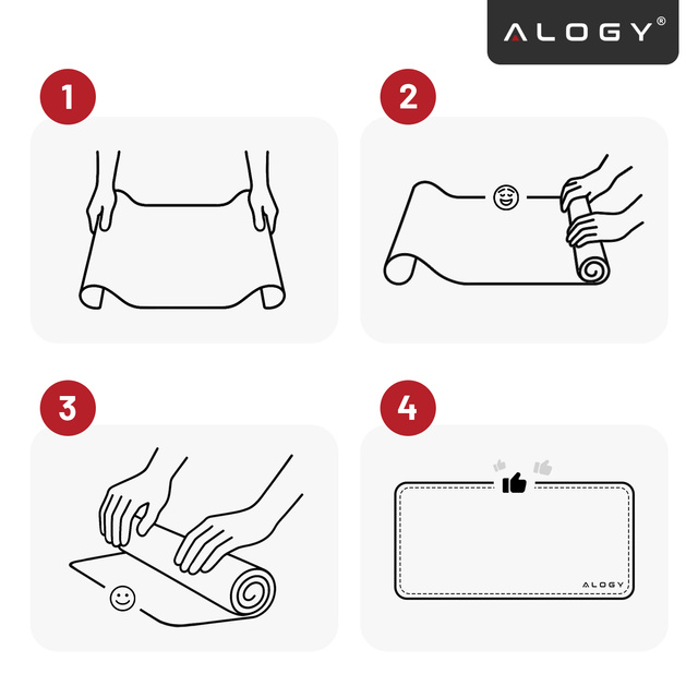 Podkładka na biurko 80×40 cm – antypoślizgowa mata ochronna z eleganckiej ekoskóry PU, pod mysz i klawiaturę, stylowa i trwała – Alogy WorkMat™ Czarna