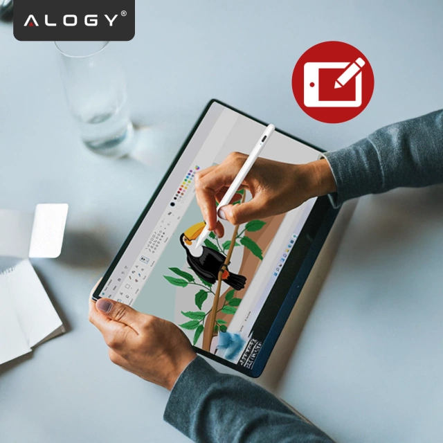 Rysik Alogy Stylus Pen Pencil dotykowy do ekranów telefonu tabletu do Apple iPad / iPhone Biały
