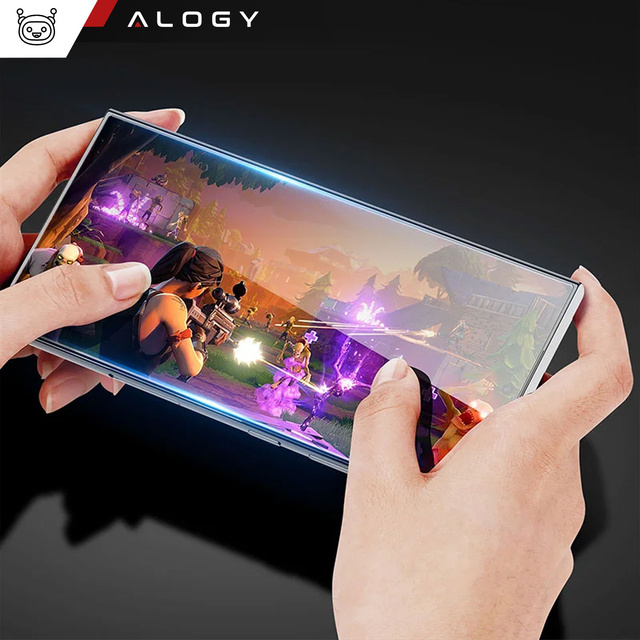 Alogy Szkło na ekran Full Glue case friendly do Samsung Galaxy S24 Ultra Czarne