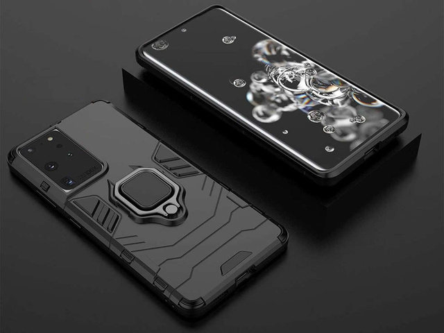 Alogy Etui na telefon Stand Ring Armor do Samsung Galaxy S21 Ultra czarne