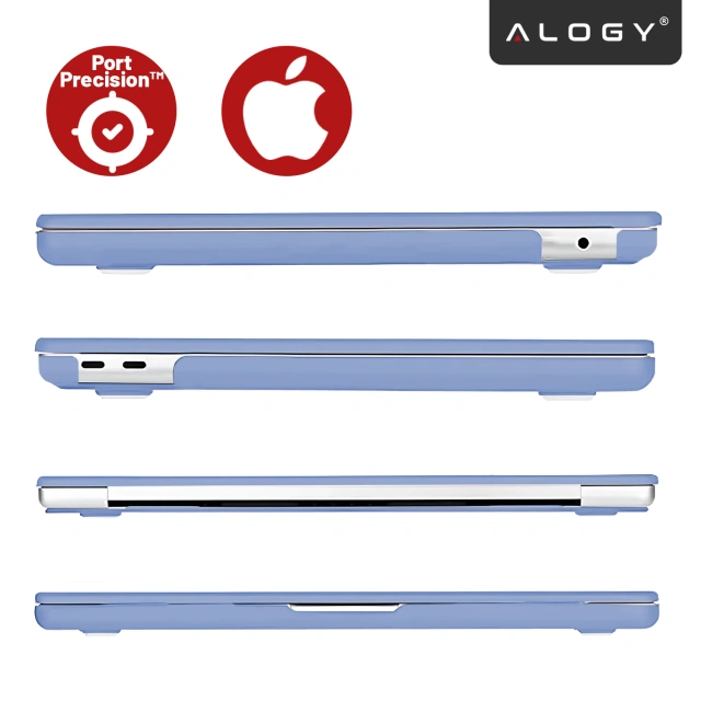 Etui do Apple MacBook Air 13 / 13.3" 2018–2021 (M1 A2337/A2179/A1932) – elastyczna, matowa obudowa ochronna, lekka i odporna – Alogy AirGuard™ Lawendowy