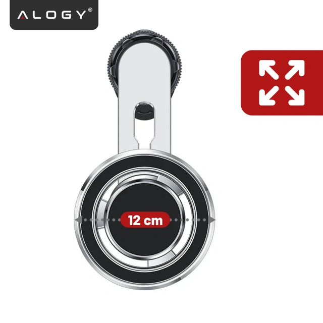 Alogy Uchwyt do samochodu samochodowy MagSafe Airvent car holder do telefonu do MagSafe na kratkę Czarny