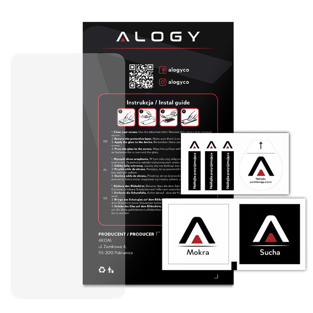 Alogy Szkło hartowane 9H do Xiaomi Poco F4 GT / Redmi K50 ochrona na ekran