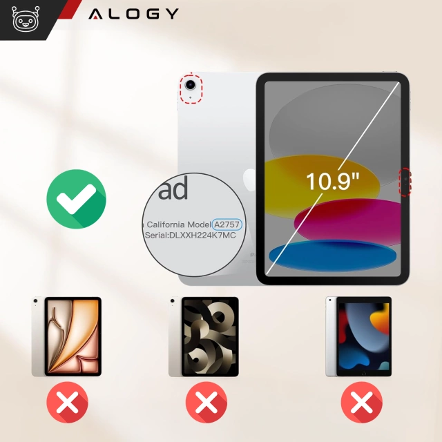 Etui magnetyczne 360 do Apple iPad 10.9" gen 10 Alogy Magnetic 360 Case obudowa ochronna na tablet Czarne