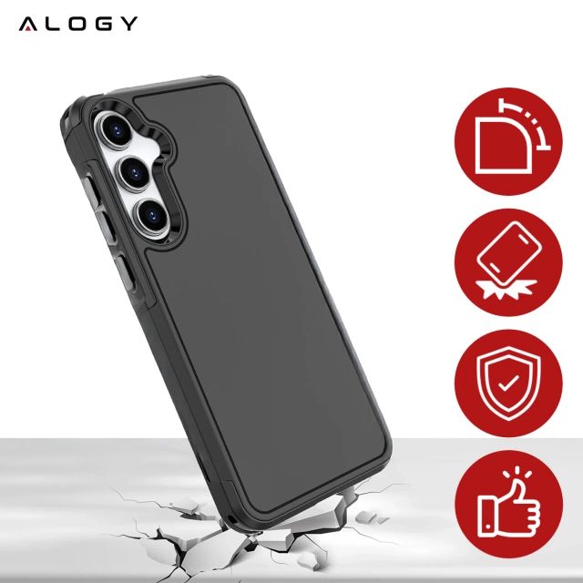 Etui do Samsung Galaxy A56 / A36 5G 2025 Pancerna Obudowa Ochronna na Telefon Wzmocniona Alogy HeavyDuty™️ Case Czarne