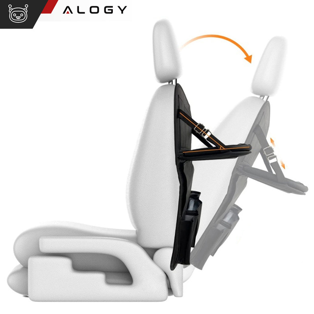 Alogy 2x Organizer samochodowy na przedni fotel siedzenie samochodu auta na tablet zabawki napoje Czarny