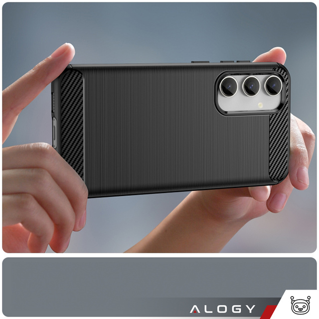 Etui ochronne do Samsung Galaxy S23 FE plecki na telefon Alogy Carbon Silicone obudowa czarne