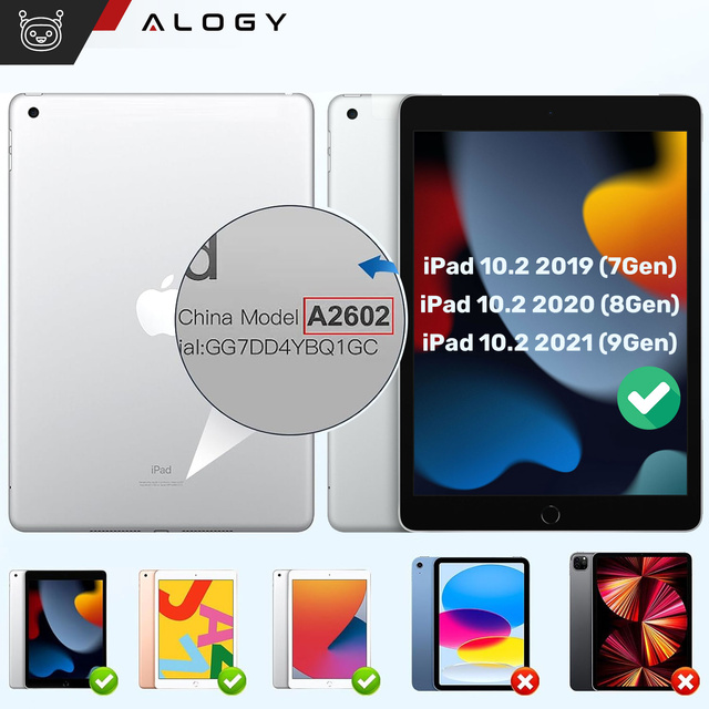 Alogy Etui na tablet Cheap Book Cover TPU + Pencil Space do Apple iPad 10.2 7/8/9Gen 2019/2020/2021 Niebieskie