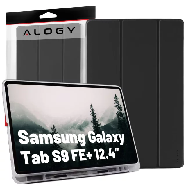 Etui ochronne do Samsung Galaxy Tab S9 FE+ 12.4" Alogy Book Cover Case obudowa na tablet Czarne