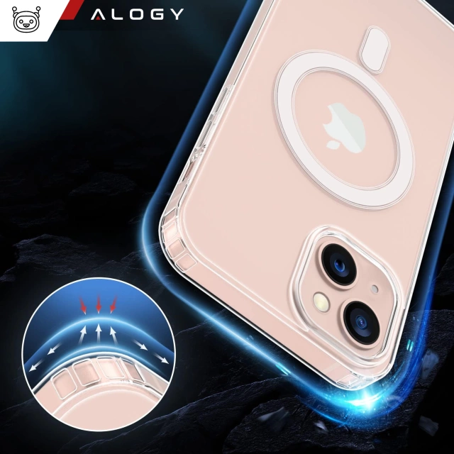 Alogy Etui do telefonu Ultra Slim do ładowarek Qi do iPhone 12/ 12 Pro 6.1 Przezroczyste