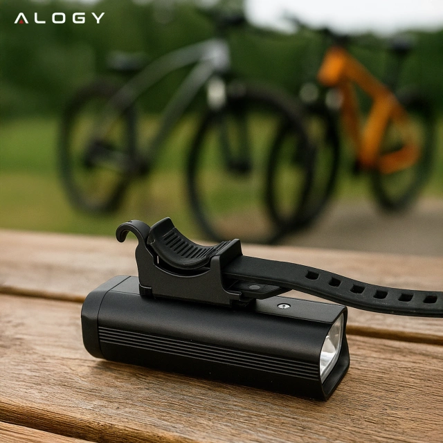 Lampka rowerowa przód LED przednia światło roweru 800LM 1800mah oświetlenie wodoodporna światełko na rower czarna