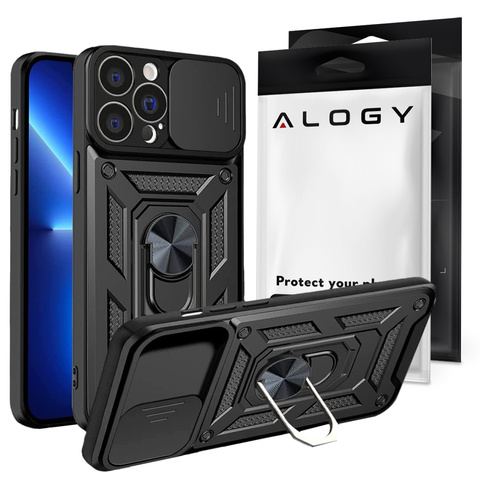 Alogy Etui na telefon Camshield Stand Ring z osłonką na aparat do Apple iPhone 13 Pro