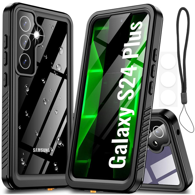 Alogy Waterproof Case Etui do Samsung Galaxy S24+ Plus Pancerne wodoodporne IP68 360 Armor czarne