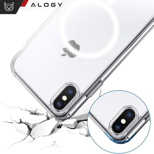 Alogy Etui ochronne na telefon MagSafe Clear Case do Apple iPhone X / XS Przezroczyste