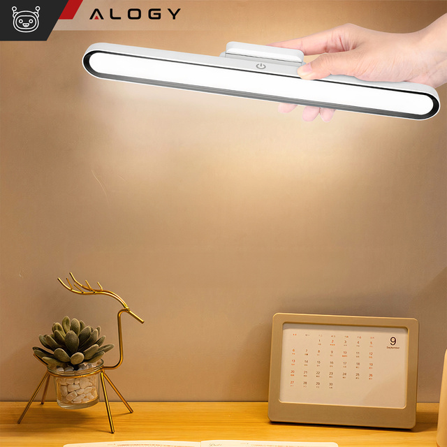 Alogy Magnetic LED Light Lampka listwa magnetyczna podszafkowa do montażu na ścianie biurku do kuchni pokoju pod szafkę Biała