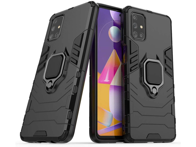 Alogy Etui na telefon Stand Ring Armor do Samsung Galaxy M31s czarne