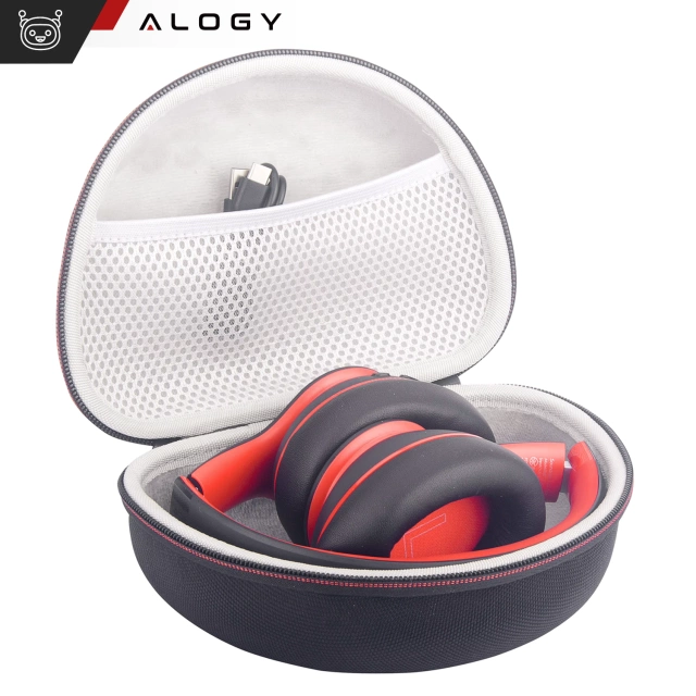 Etui ochronne na słuchawki do JBL Tune 600/510/500/460/450 Alogy Hard Case obudowa ochronna na zamek Czarne