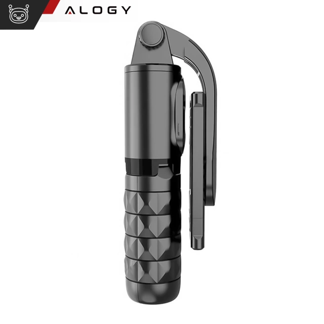 Alogy Selfie stick Tripod Bluetooth uchwyt do telefonu kijek statyw Czarny